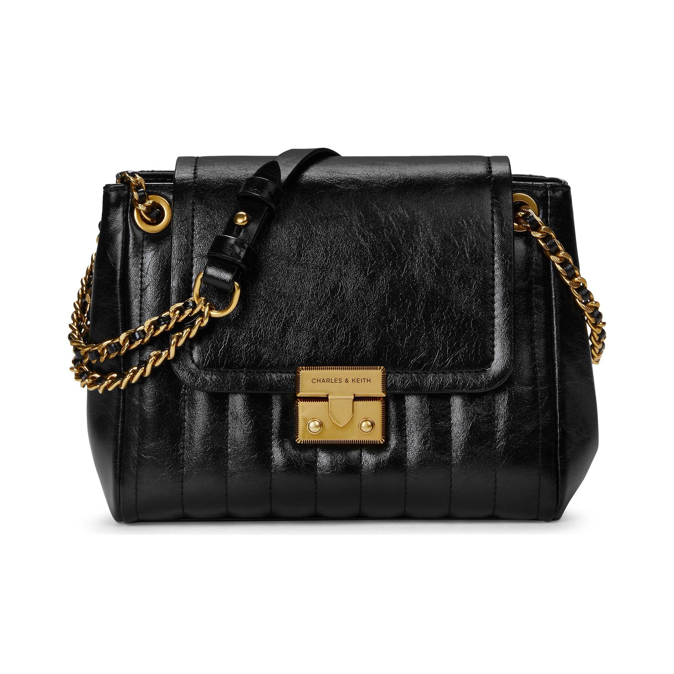 Сумка женская Charles&Keith Encore Vertical Check Chain Underarm - Boxette Shop